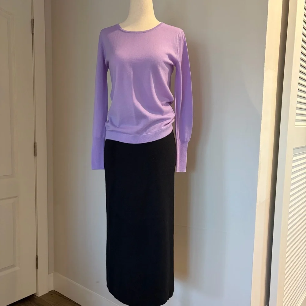 J. Crew Halle Merino Wool Purple Sweater